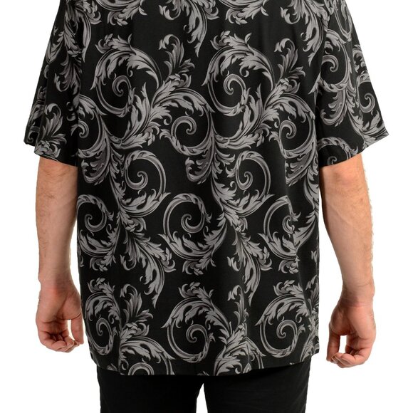 Versace Men's Barocco Print Two Tone Short Sleeve T-Shirt US 5XL IT 62 - Picture 7 of 7